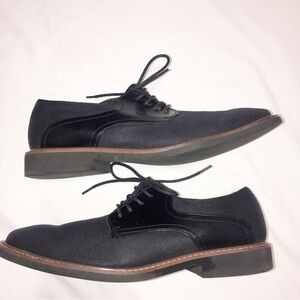 Guess Shoes Mens Size 9 Black Oxford Saddle Shoe Lace Up Academia Retro Casual